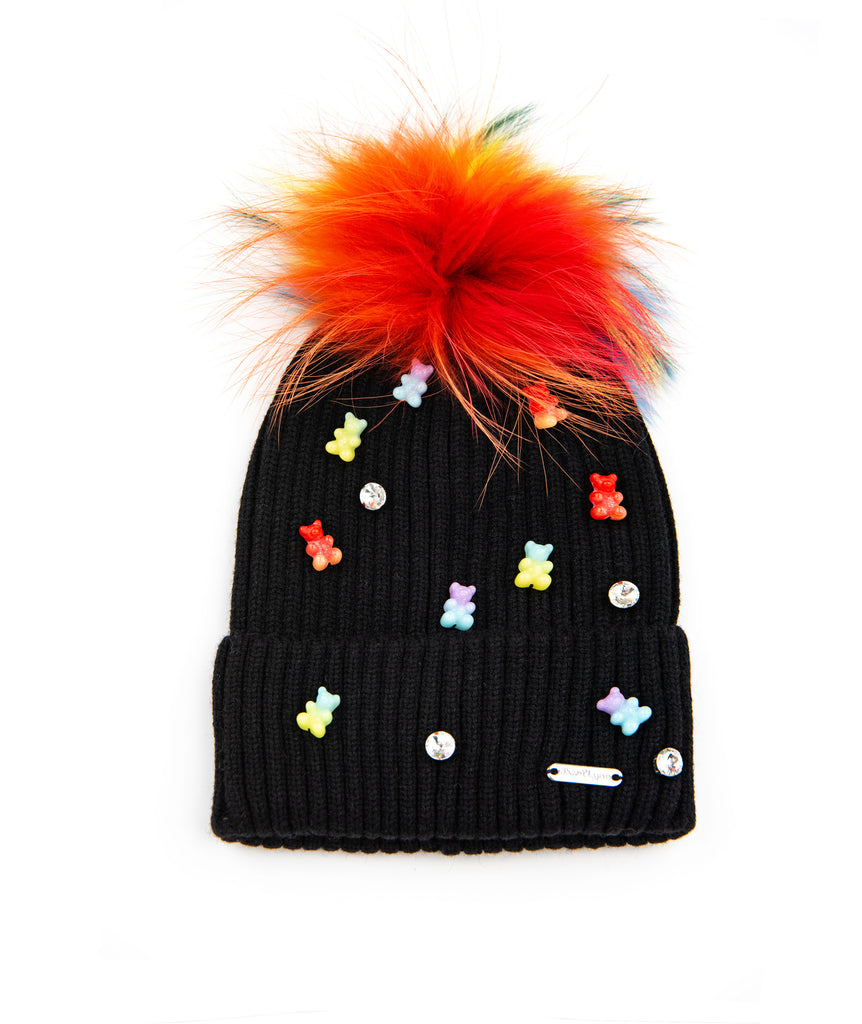 Bari Lynn Gummy Rainbow Winter Hat Accessories Bari Lynn   