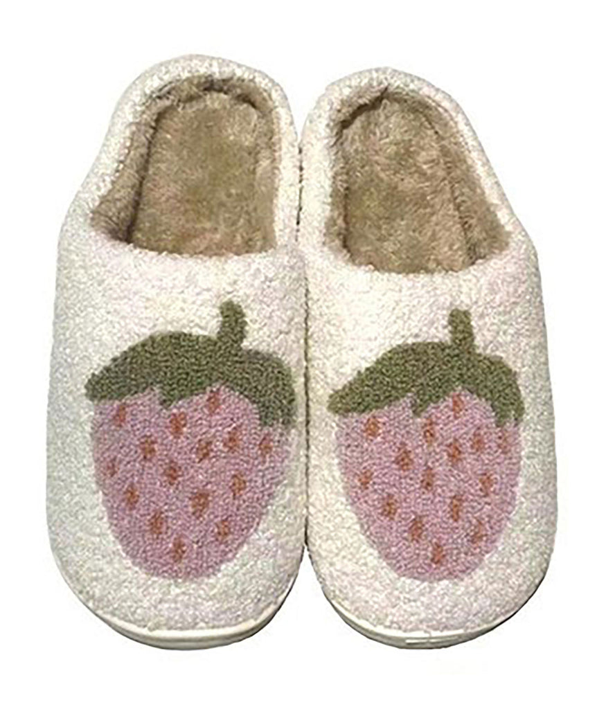 Strawberry Comfy Slippers Accessories Frankie's Exclusives   