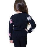 Design History Girls Little Black Floral Sweater Distressed/seasonal girls Design History Girls