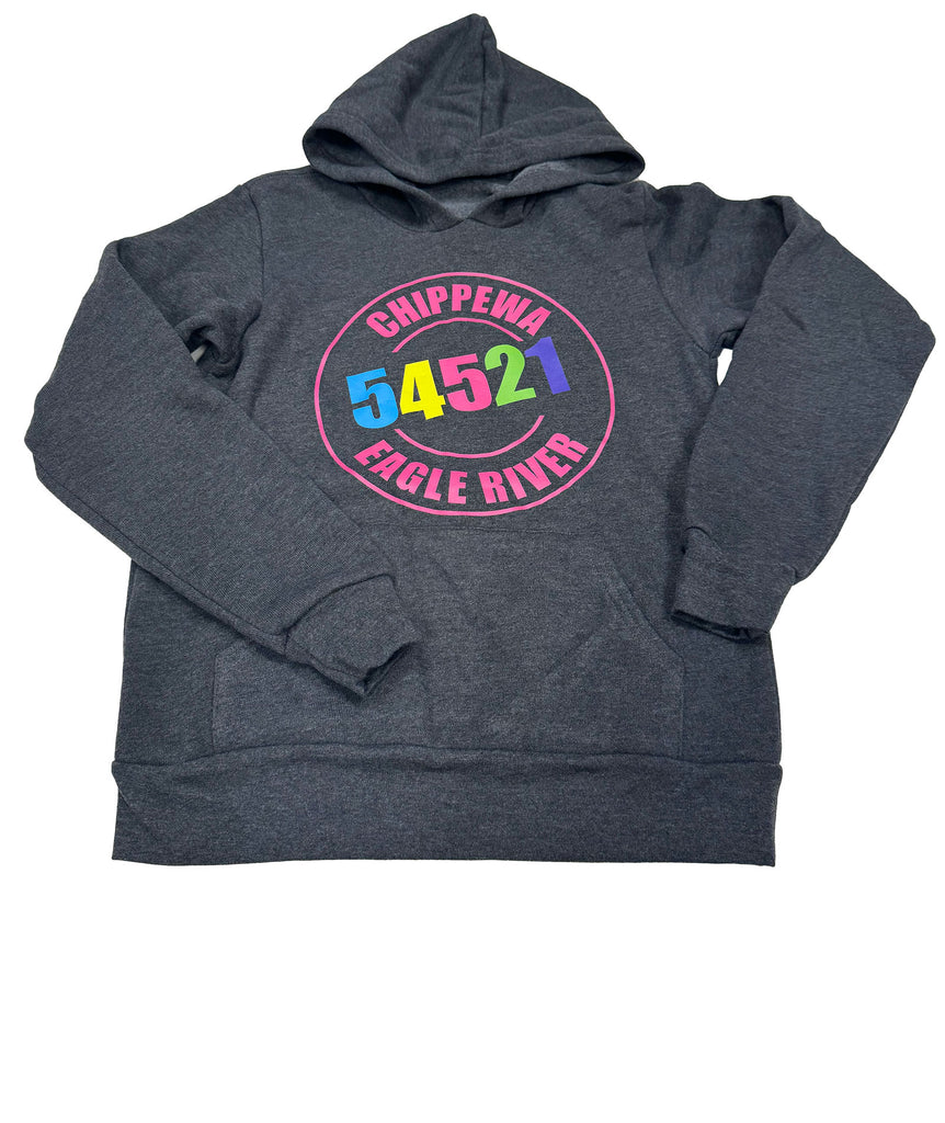 Camp Sample Sweatshirt Charcoal Grey Zip Code Chippewa Distressed/seasonal girls Frankie's Custom Shop   