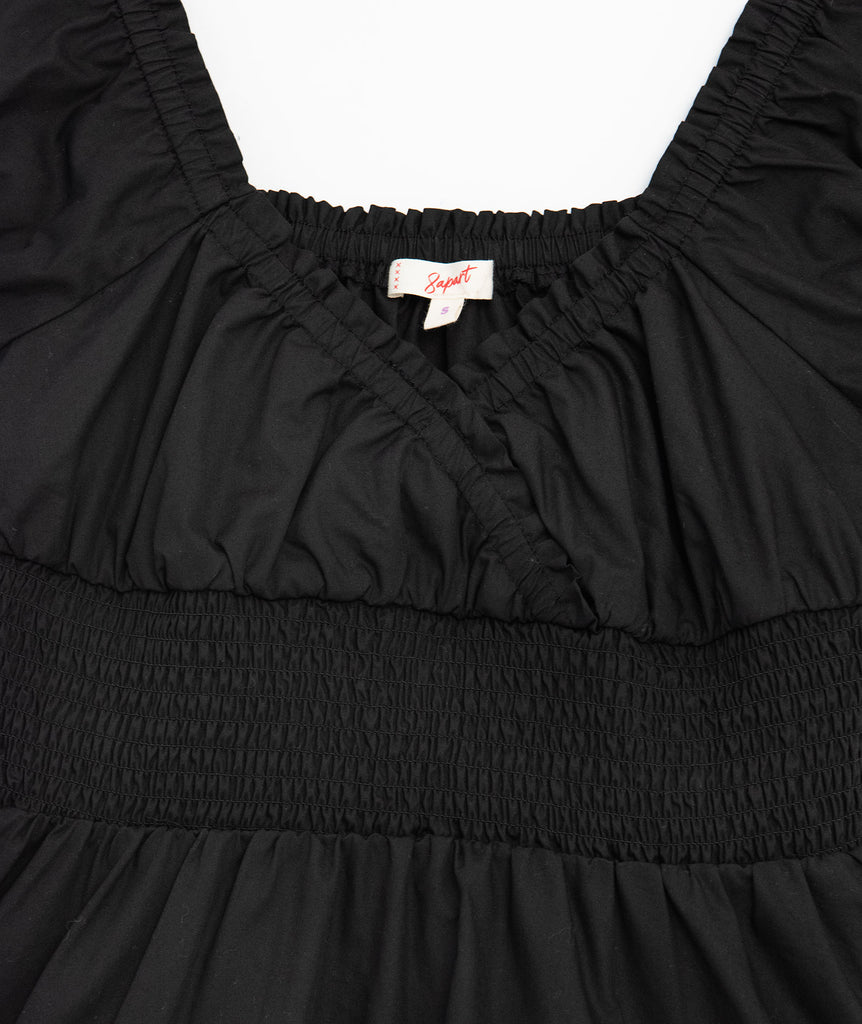 8apart Women Virginia Black Smocked Dress Womens Casual Dresses 8apart   