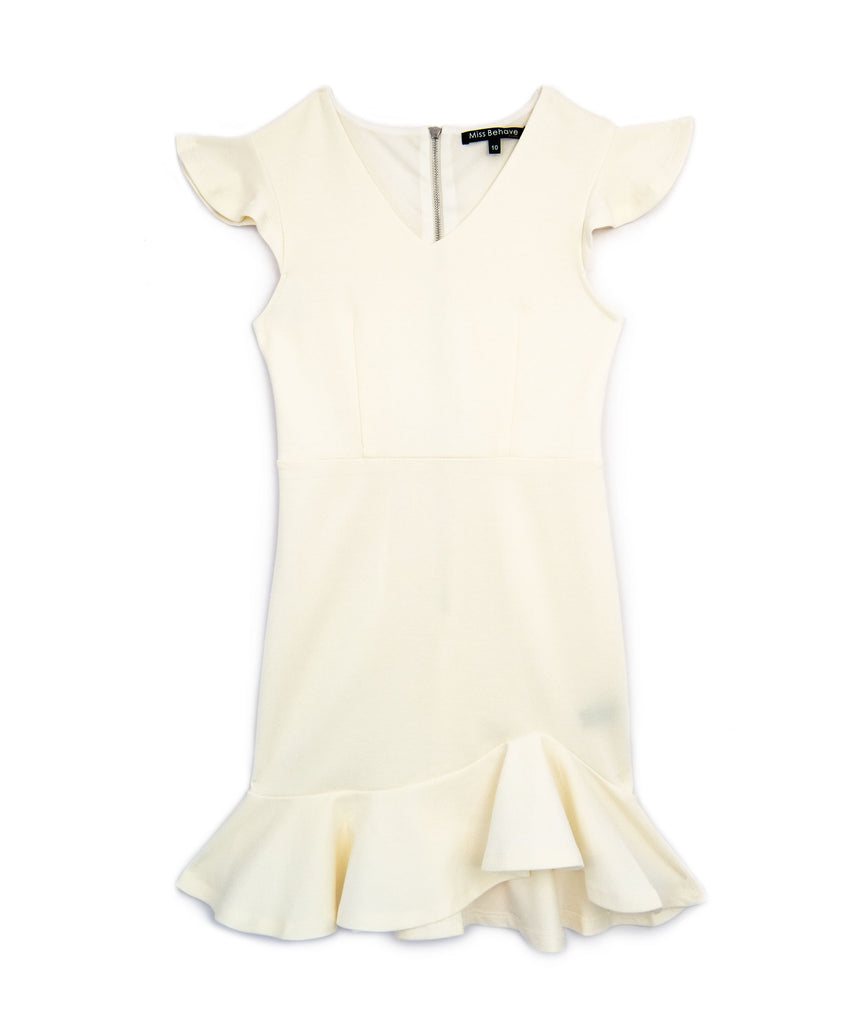 Miss Behave Girls Fiona Dress Girls Special Dresses Miss Behave White Y/S (7/8) 