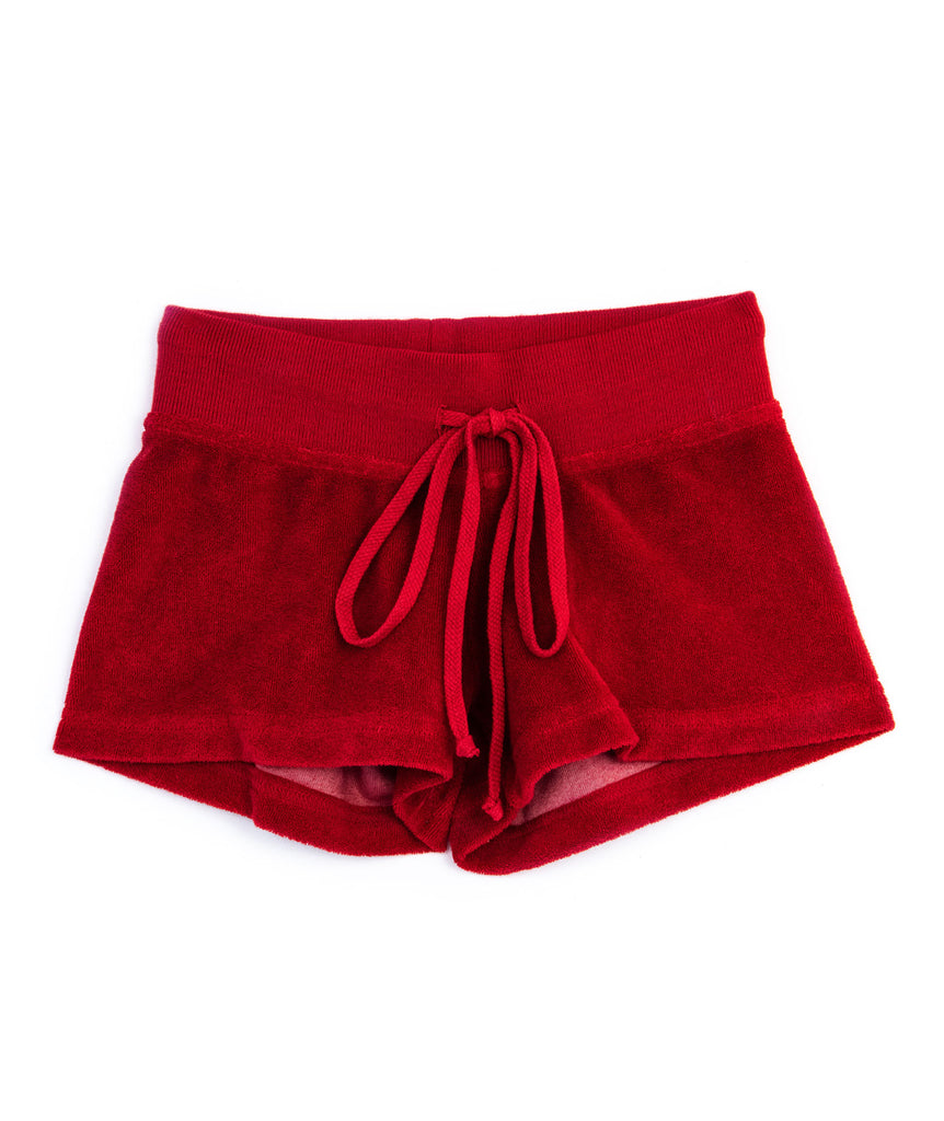 Hard Tail Girls Terry Shorts Girls Casual Bottoms Hard Tail Red Y/S (7/8) 