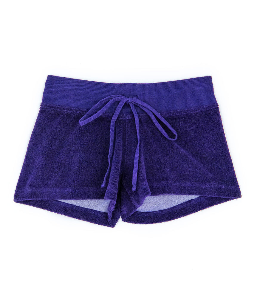 Hard Tail Women Terry Shorts Womens Casual Bottoms Hard Tail Purple Juniors/Women XS 