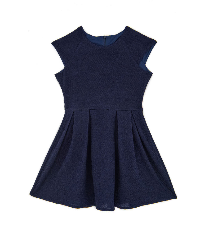 By Debra Girls Navy Cap Sleeve Box Pleat Dress Sale 2023 By Debra   