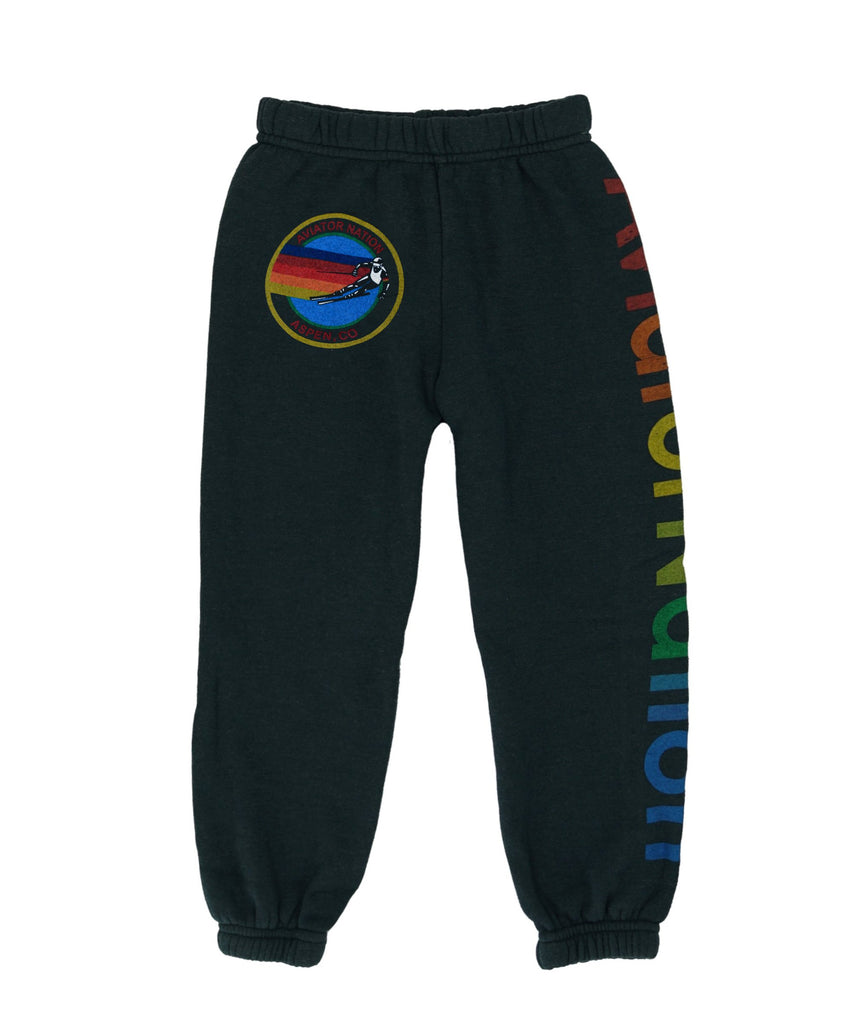 Aviator Nation Kids Surfer Sweatpants Charcoal Girls Casual Bottoms Aviator Nation   