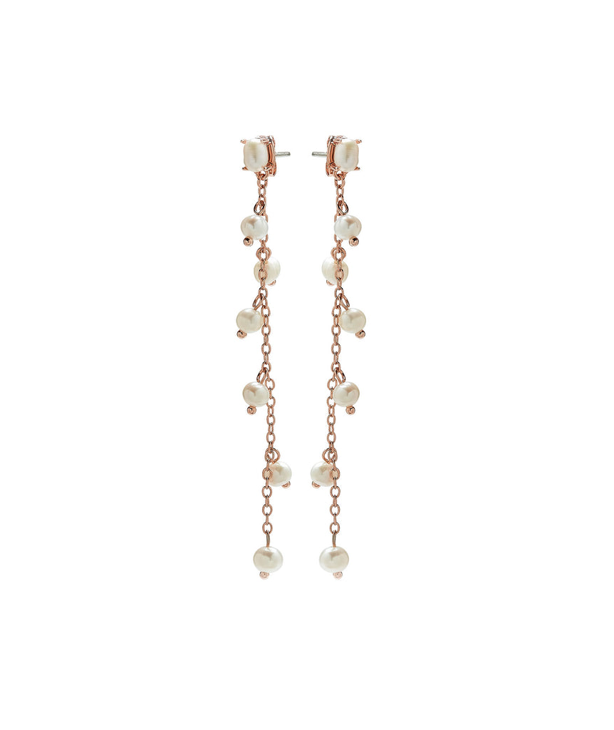 Pura Vida Earrings Rose Gold Pearl Waterfall Jewelry - Trend Pura Vida   