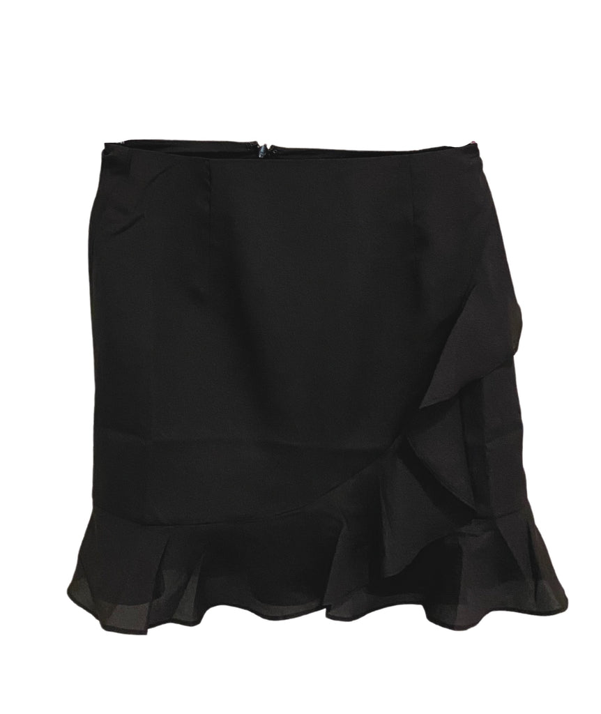 8apart Women Serena Black Classic Ruffle Skirt Distressed/seasonal womens 8apart   