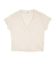 Perfect White Tee Women Alanis Recycled V-Neck Womens Casual Tops Perfect White Tee Ivory Juniors/Women XS