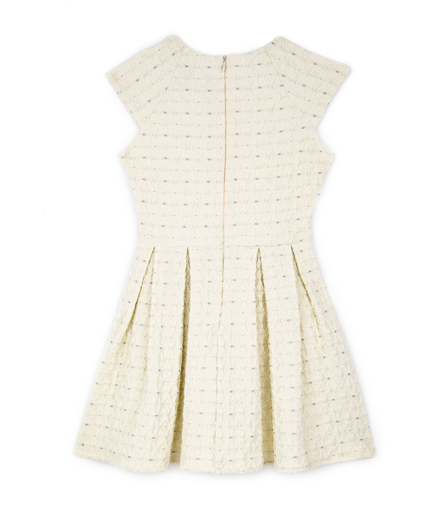 By Debra Girls Ali Ivory Rose Cap Sleeve Box Pleat Dress Girls Special Dresses By Debra