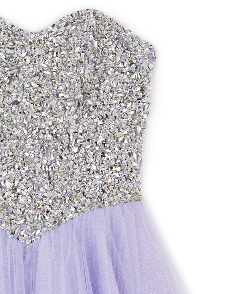 Jovani Girls Lilac Talia Crystal Tulle Dress Girls Special Dresses Jovani   