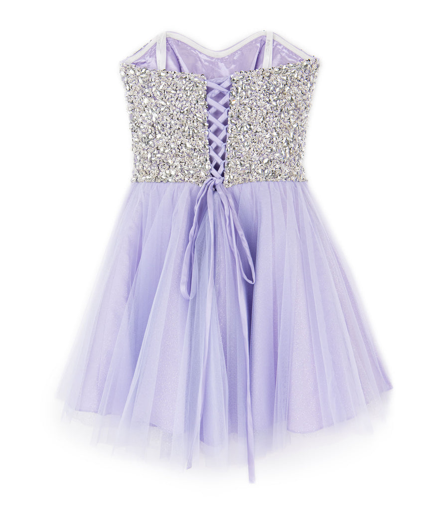 Jovani Girls Lilac Talia Crystal Tulle Dress Girls Special Dresses Jovani   