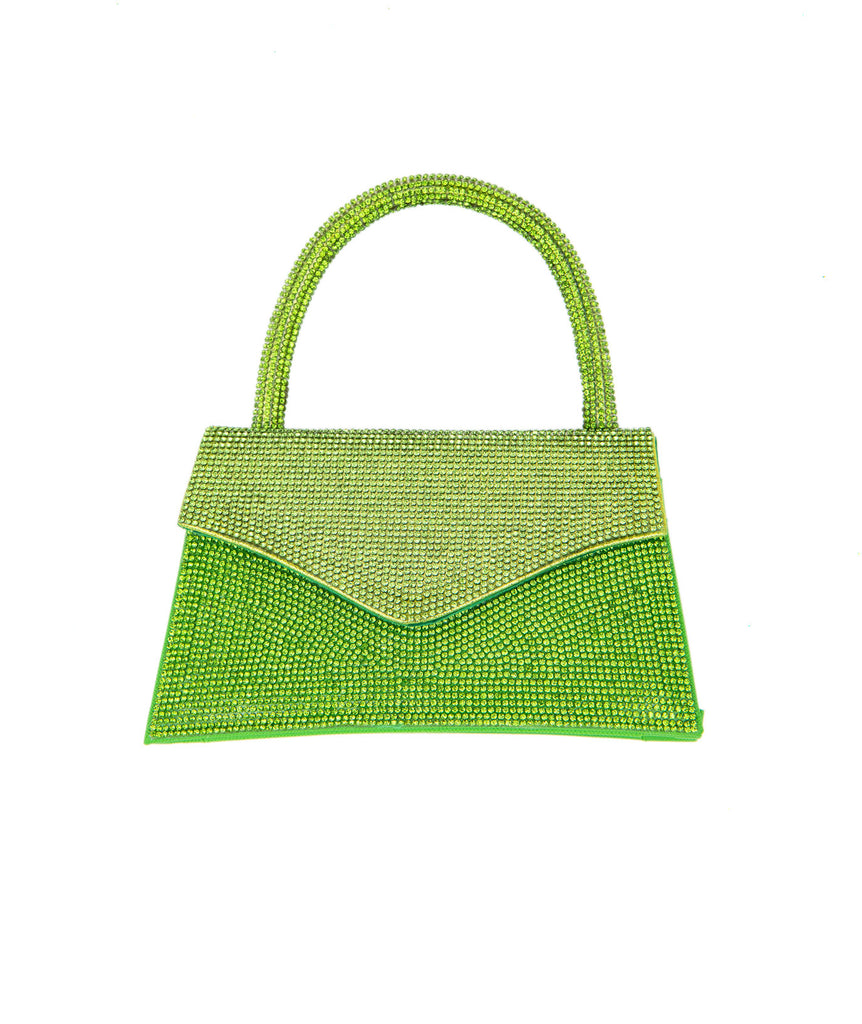 Jeweled Envelope Mini Bag Distressed/seasonal accessories Frankie's Exclusives Green  