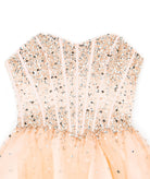 Jovani Girls Celine Blush and Silver Beaded Corset Dress Girls Special Dresses Jovani