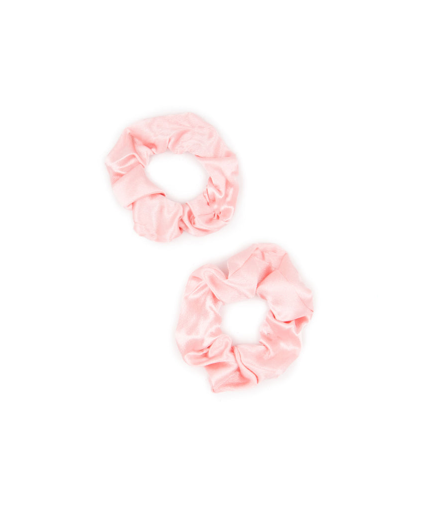 Assorted Pink Patterns and Textures Scrunchies Accessories Frankie's Exclusives Satin Pink  