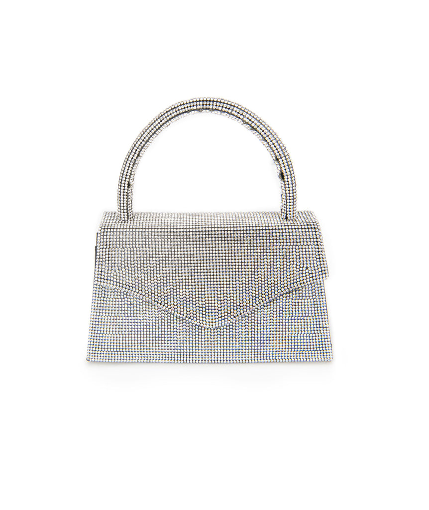 Jeweled Envelope Mini Bag Distressed/seasonal accessories Frankie's Exclusives Silver  