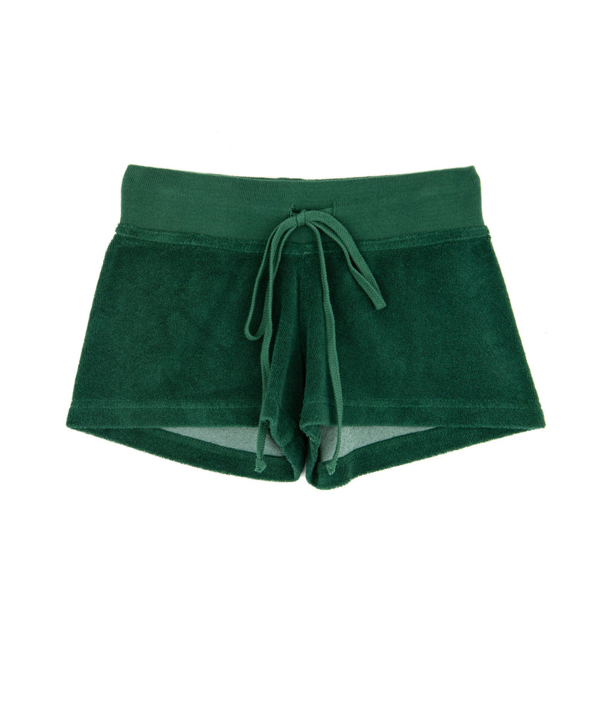 Hard Tail Girls Terry Shorts Girls Casual Bottoms Hard Tail Green Y/S (7/8) 