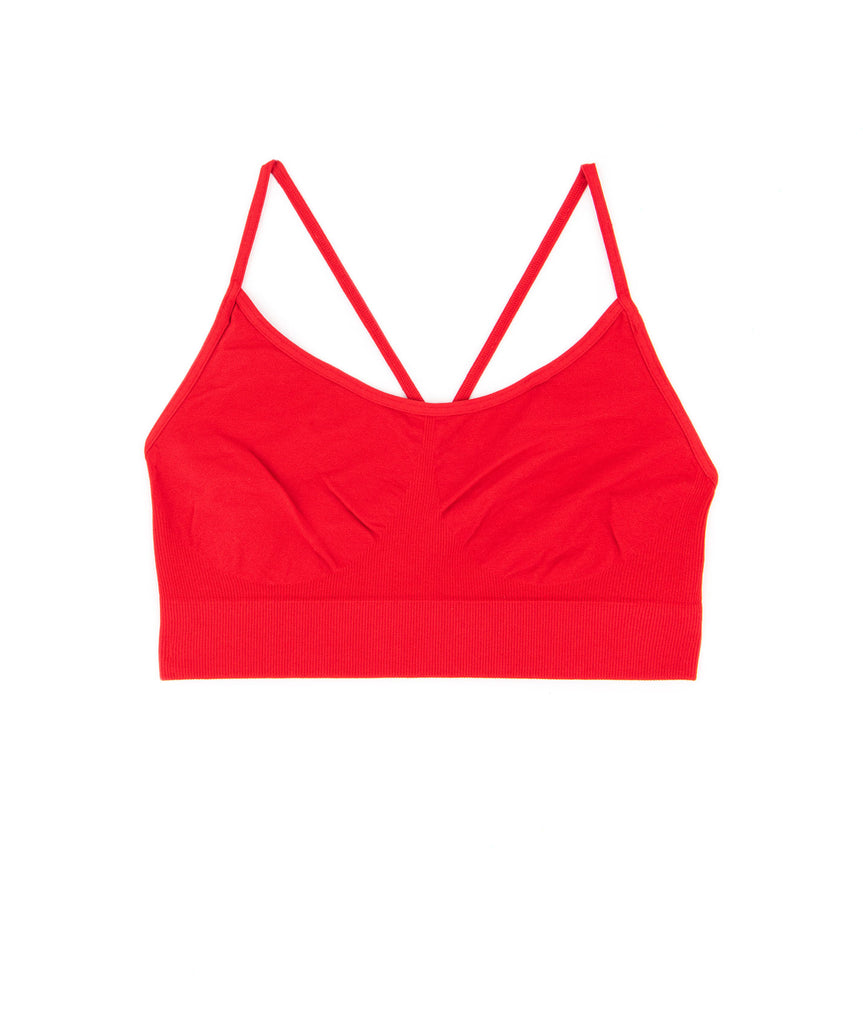 Malibu Sugar Girls Bra Cami with Shirring Accessories Malibu Sugar One Size Fits Most (Y/7-Y/14) Red 