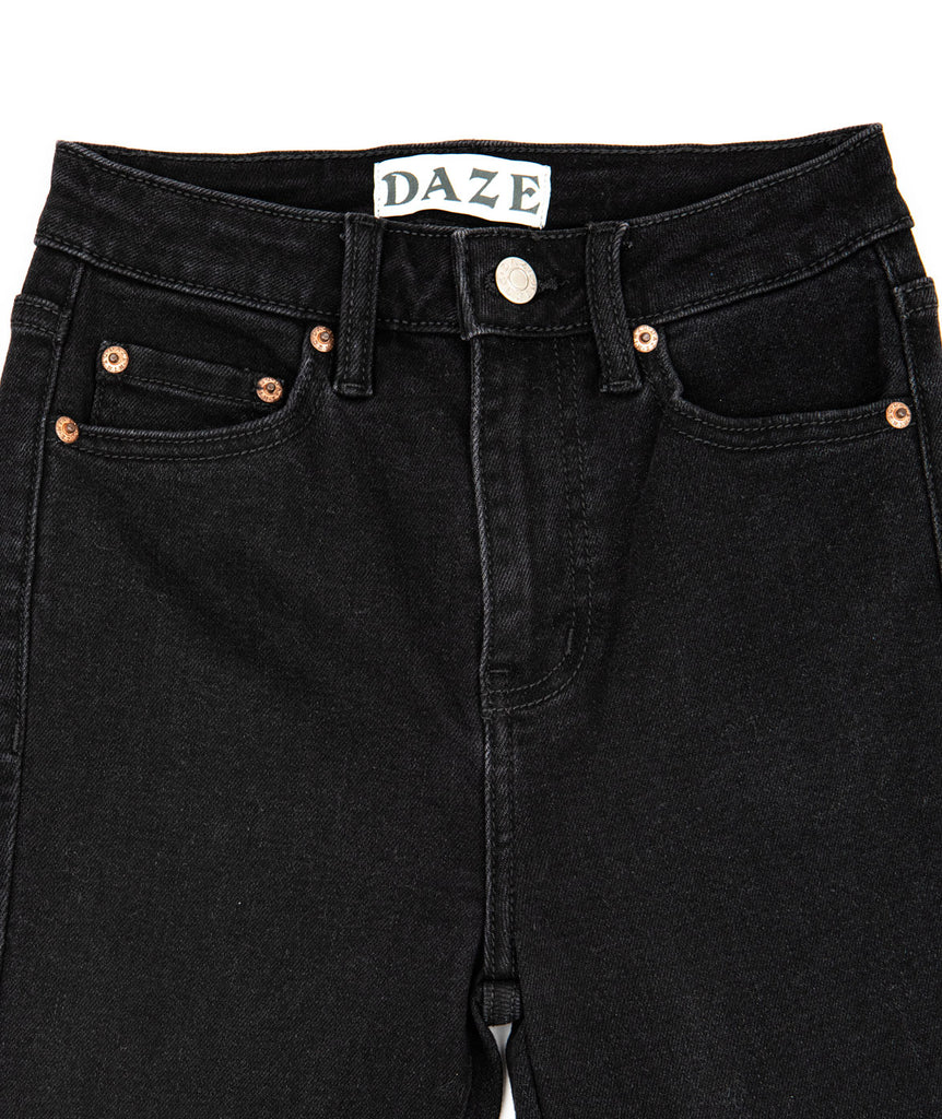Daze Women Daily Driver Inked High Rise Skinny Straight Black Jeans Distressed/seasonal womens Daze   