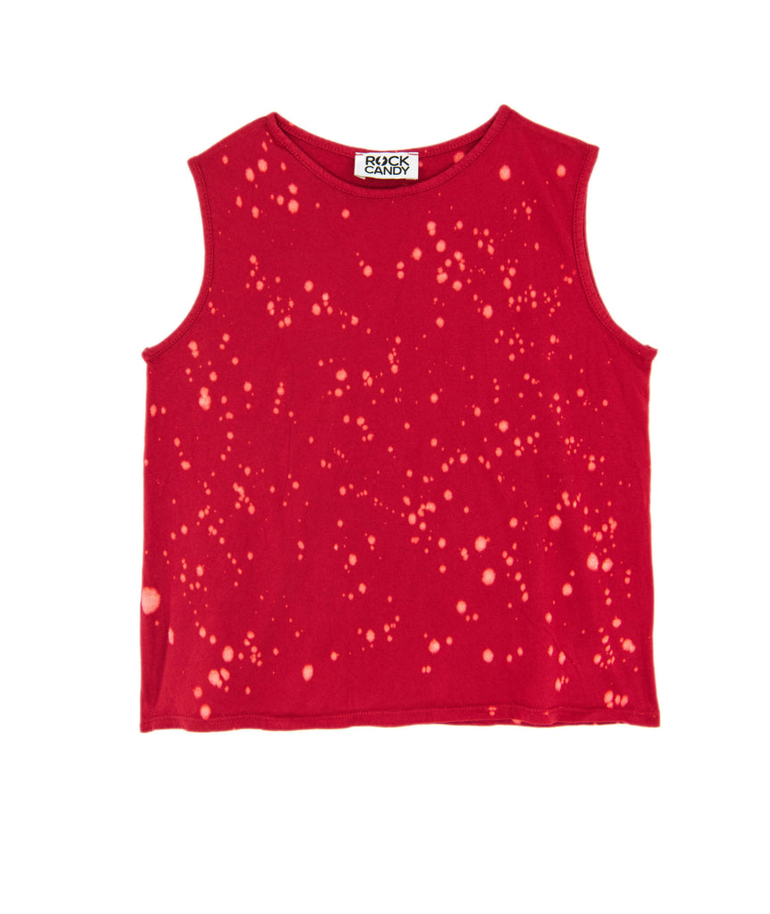 Rock Candy Girls Bleach Knot Tank Distressed/seasonal girls Rock Candy Red Y/S (7/8) 