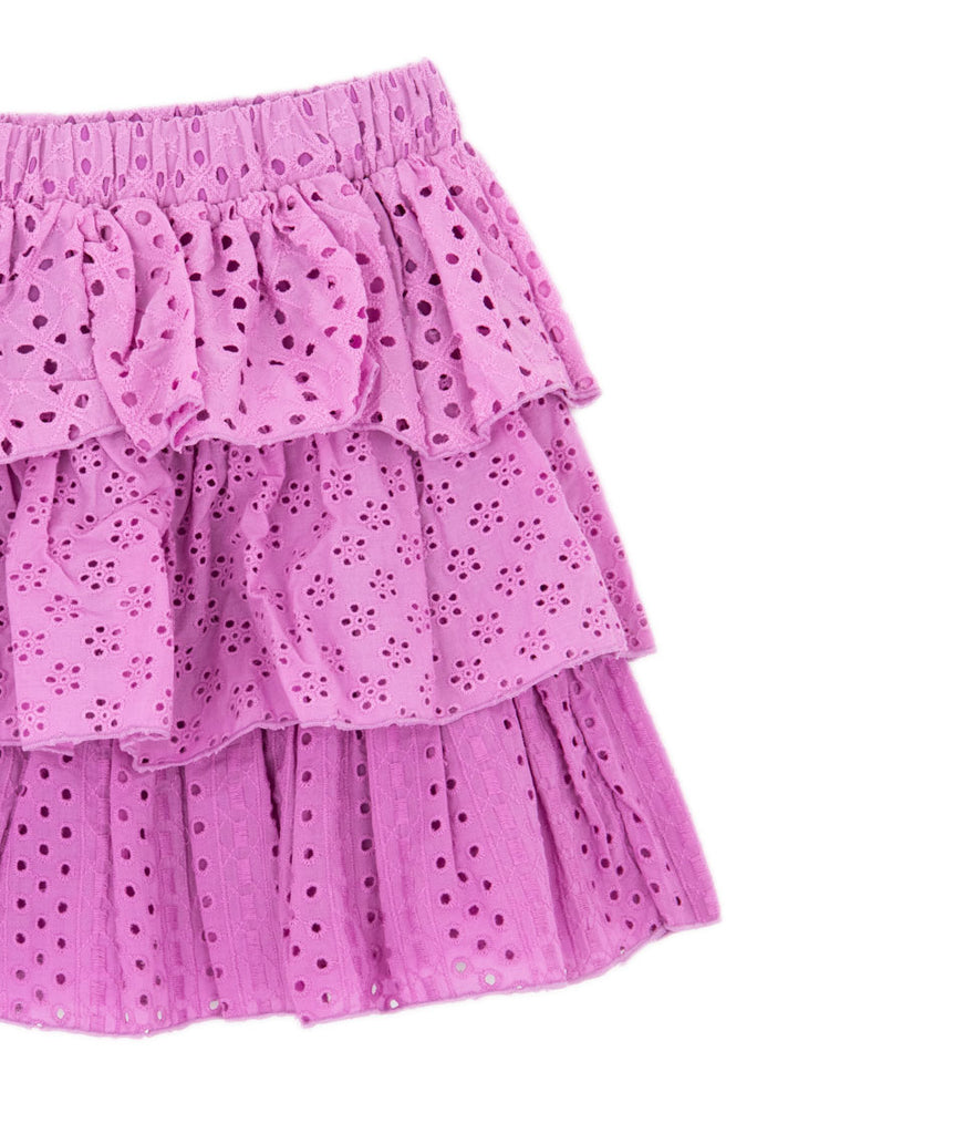 FBZ Girls Light Pink Eyelet Ruffle Skirt Distressed/seasonal girls FBZ Flowers By Zoe   