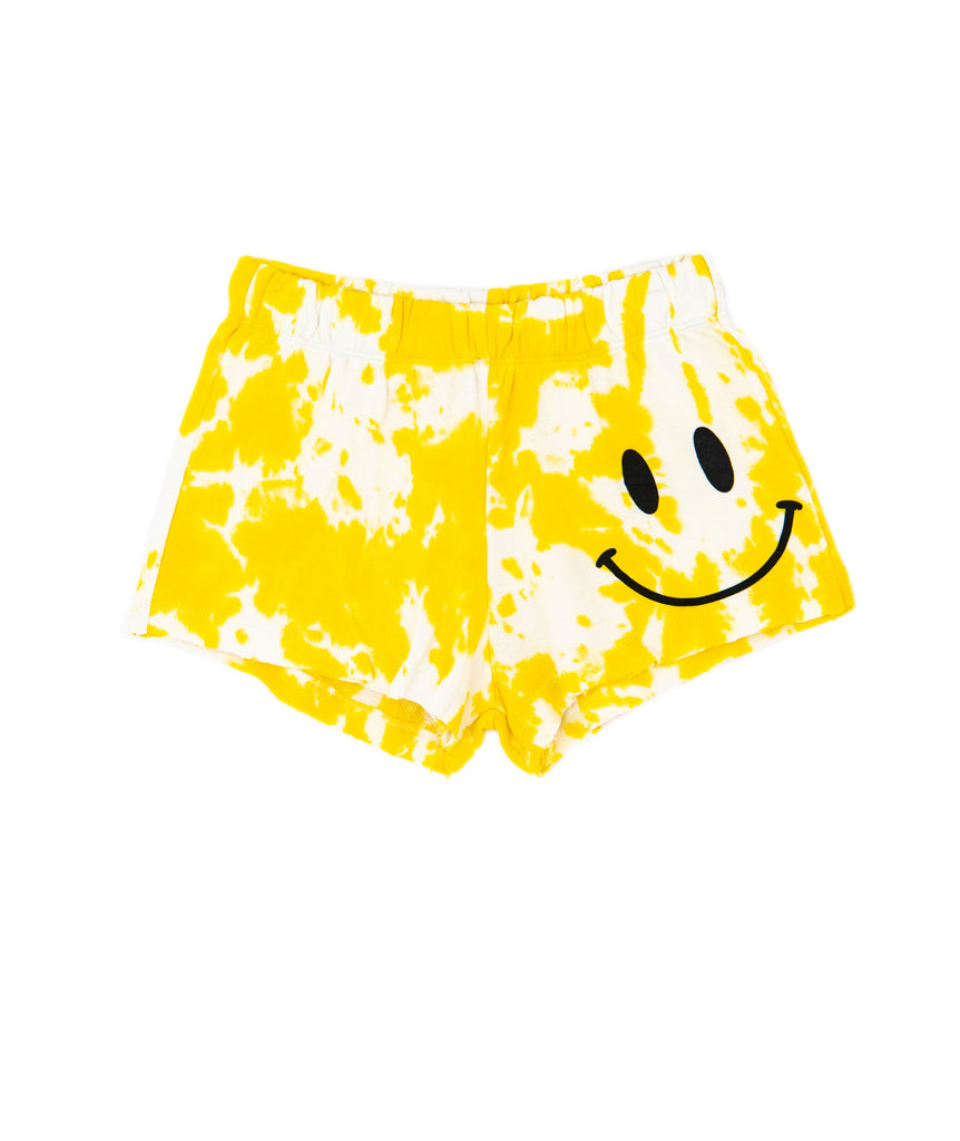 FBZ Girls Tie Dye Smiley Shorts Distressed/seasonal girls FBZ Flowers By Zoe Yellow Y/XS (6X) 