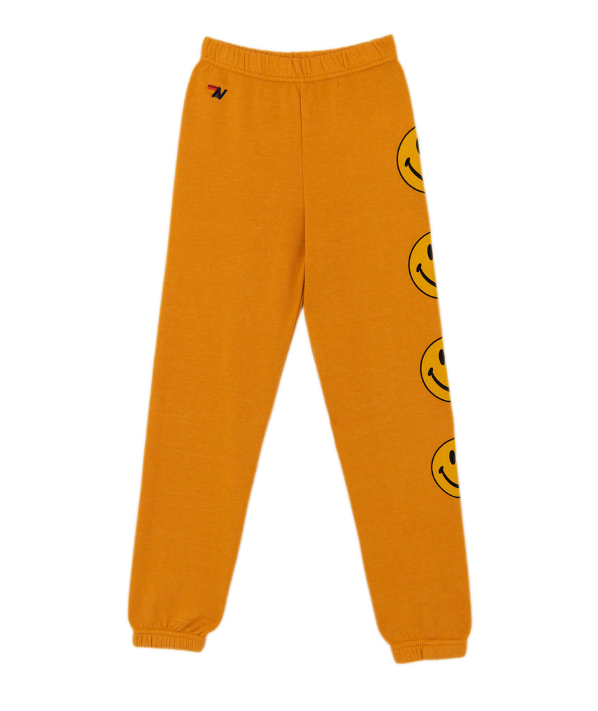 Aviator Nation Kids Smiley 2 Sweatpants Girls Casual Bottoms Aviator Nation Gold Y/4 