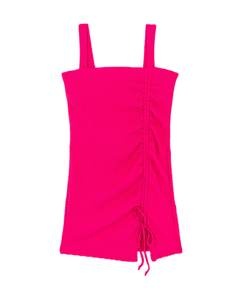 Tru Luv Girls Ruched Dress with Straps Distressed/seasonal girls Tru Luv Pink Y/S (7/8) 
