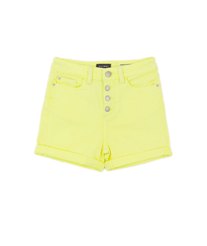 DL1961 Girls Piper Lemonade Cuffed Denim Shorts Distressed/seasonal womens DL1961   