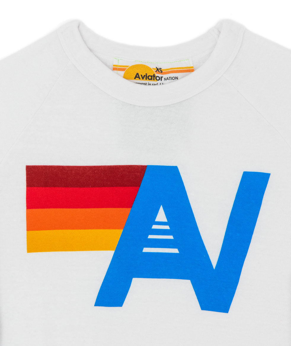 Aviator Nation Women Logo Crew Sweatshirt Womens Casual Tops Aviator Nation   