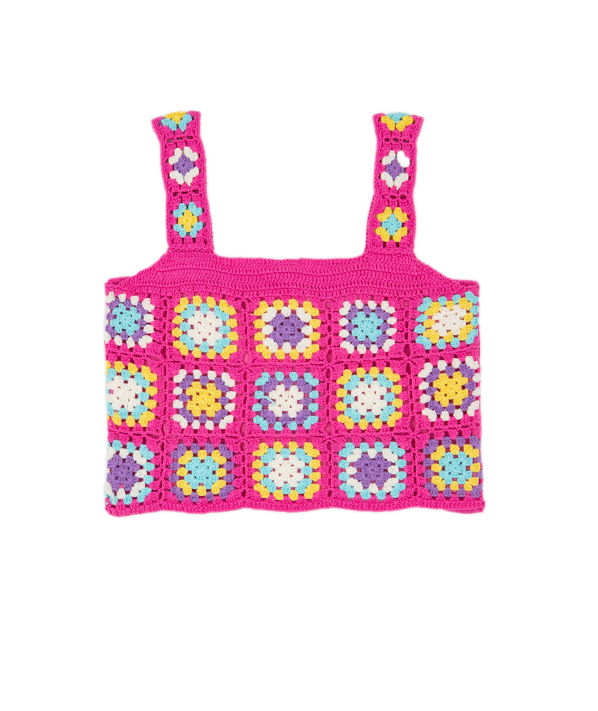 Design History Girls Pink Sugar Floral Crochet Tank Distressed/seasonal girls Design History Girls   