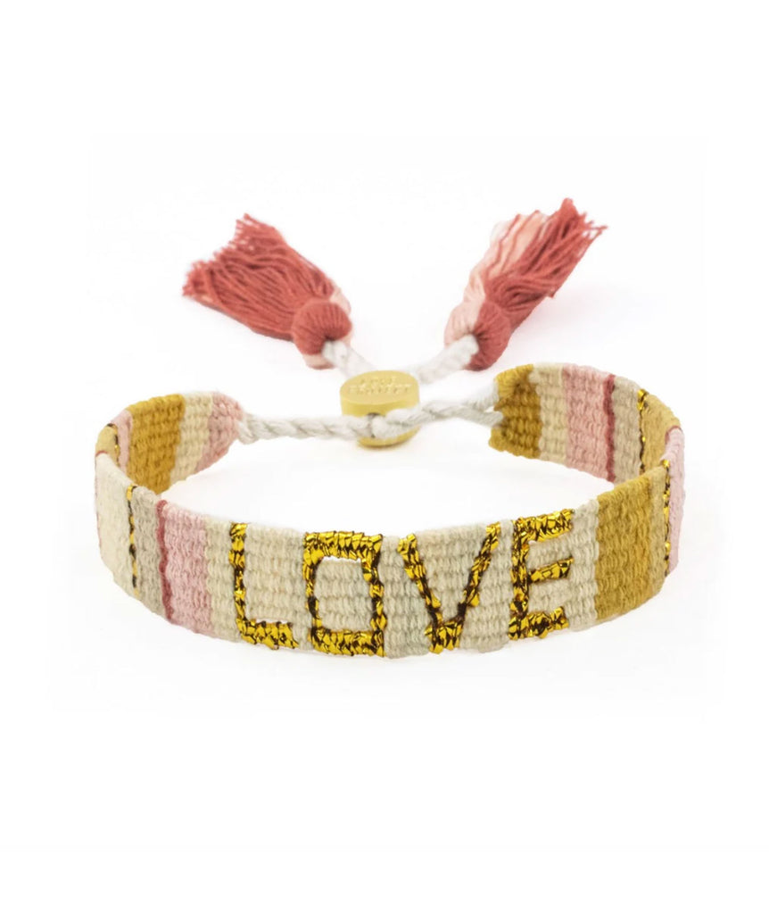 Love Is Project Atitlan LOVE Bracelet Yellow & Gold Jewelry - Trend Love Is Project   