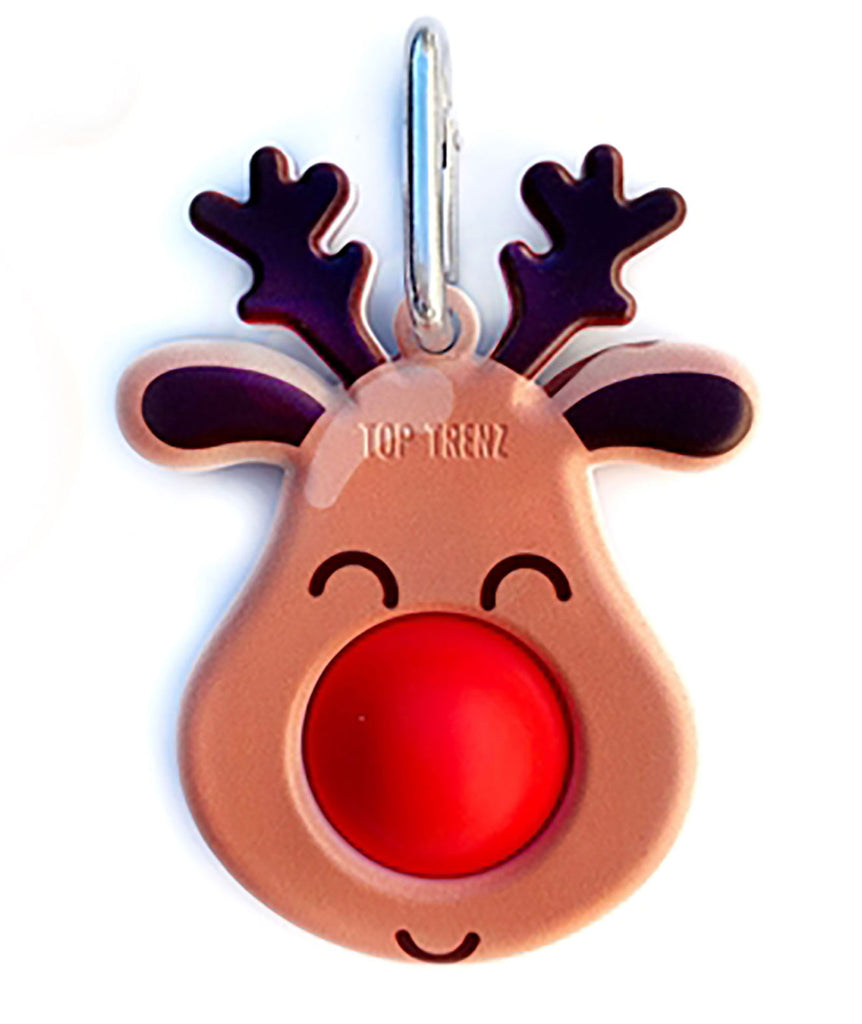 Holiday Fidget Pops Mega Key Chain Reindeer Distressed/seasonal gifts Top Trenz   