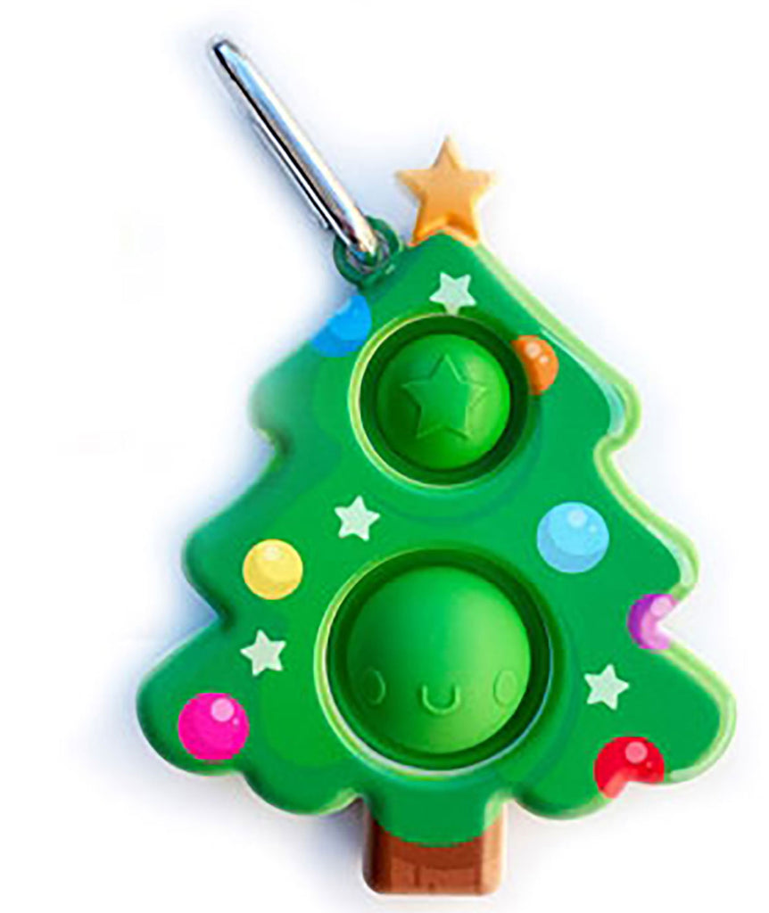 Holiday Fidget Pops Mega Key Chain Xmas Tree Distressed/seasonal gifts Top Trenz   