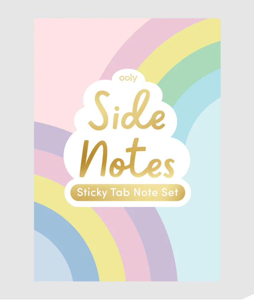 Side Notes Sticky Tab Notes Set Pastel Rainbows Accessories ooly   