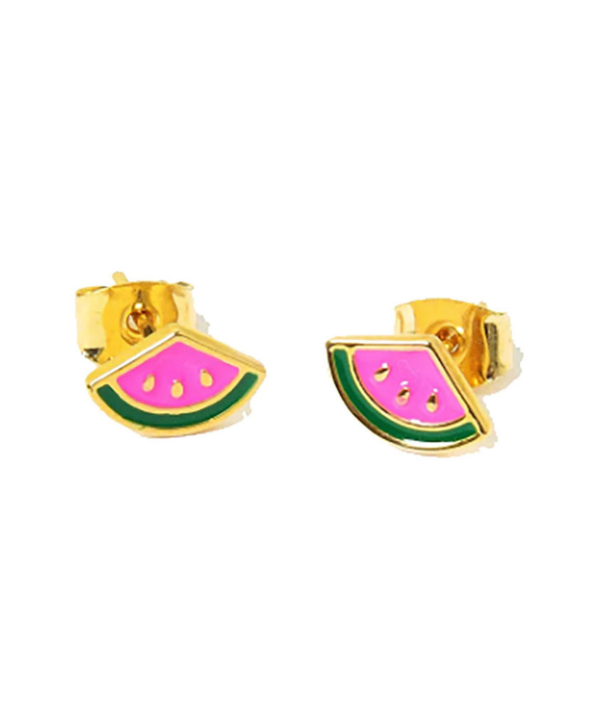 TAI Enamel Watermelon Stud Earrings Jewelry - Trend TAI   