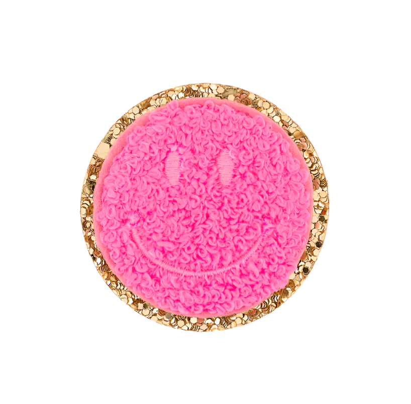 Stoney Clover Mini Glitter Smiley Face Patch Accessories Stoney Clover Lane Bubblegum  