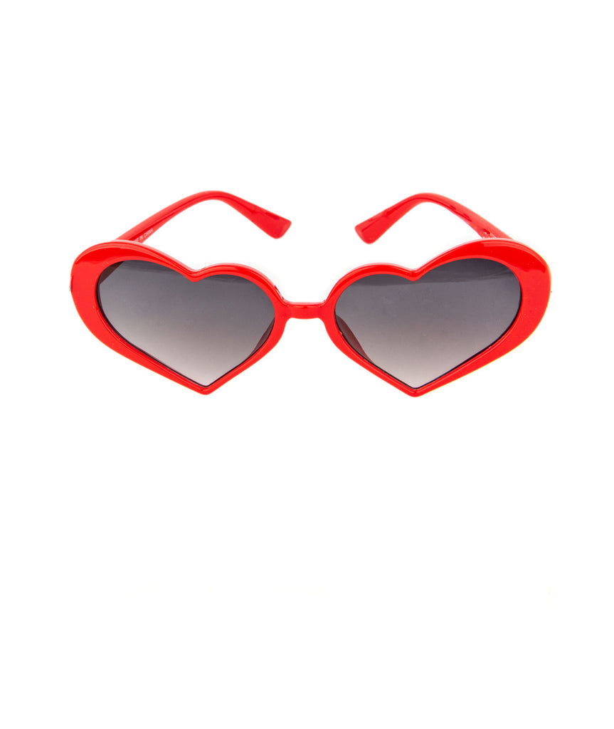 Elton Heart Sunglasses Accessories Frankie's Exclusives Red  